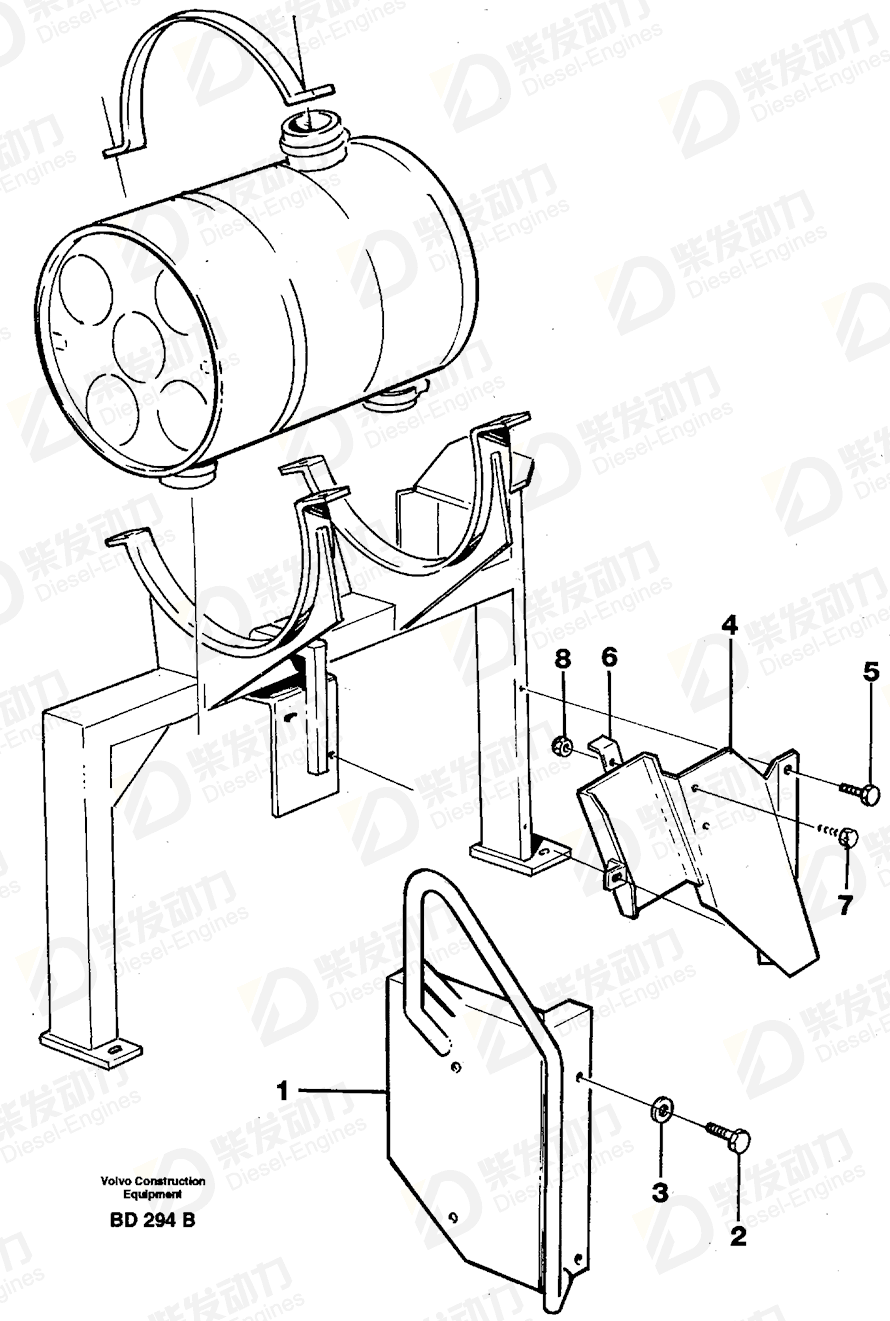VOLVO Protecting plate 11057395 Drawing VOLVO Protecting plate 11057395 Drawing