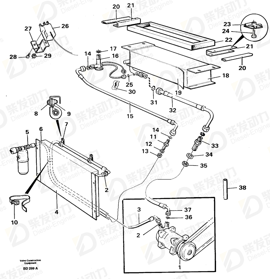 VOLVO Hose 11055268 Drawing