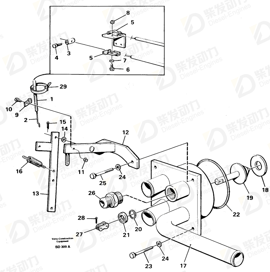 VOLVO Valve housing 11061102 Drawing VOLVO Valve housing 11061102 Drawing