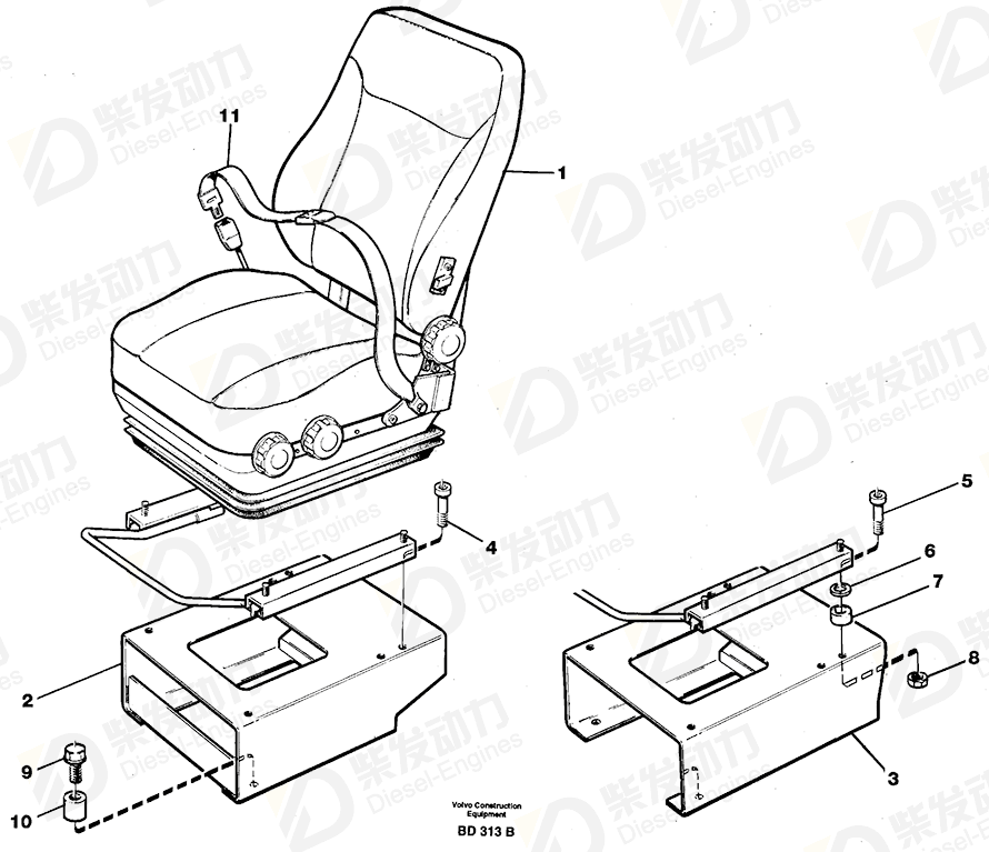 VOLVO Bracket 11058185 Drawing