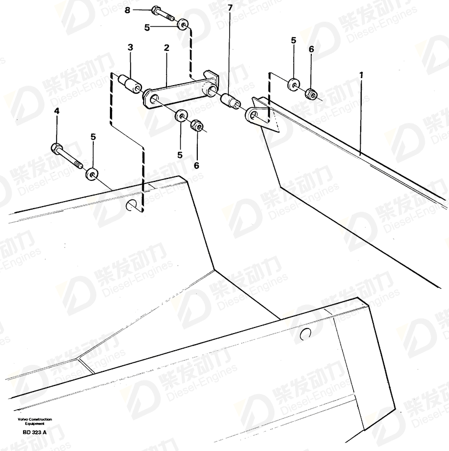 VOLVO Tailboard 11056554 Drawing