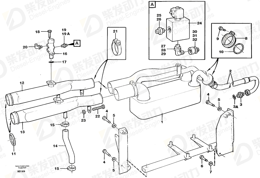 VOLVO Pipe 11062165 Drawing