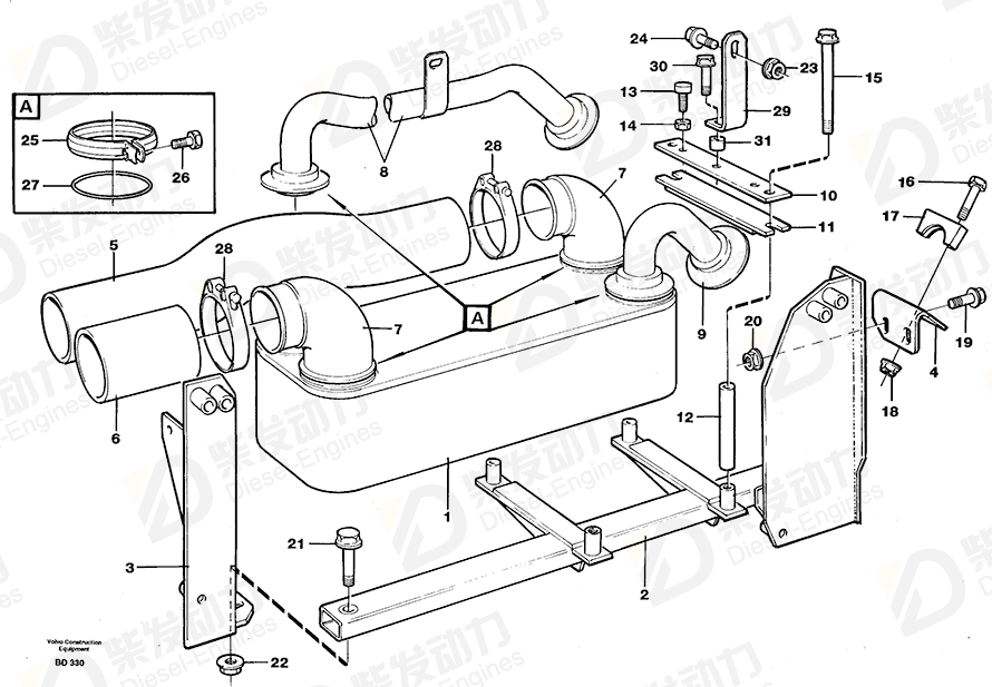 VOLVO Bracket 11062122 Drawing