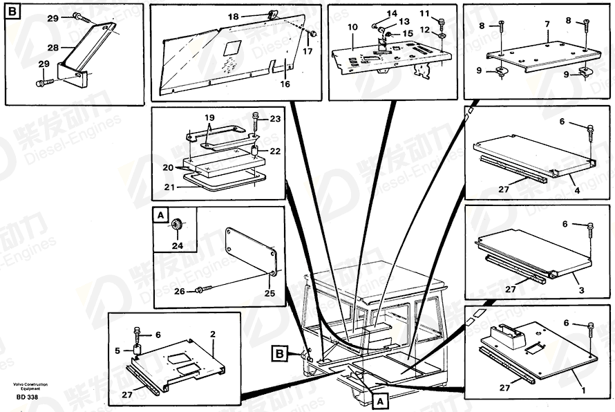 VOLVO Control panel 11058170 Drawing