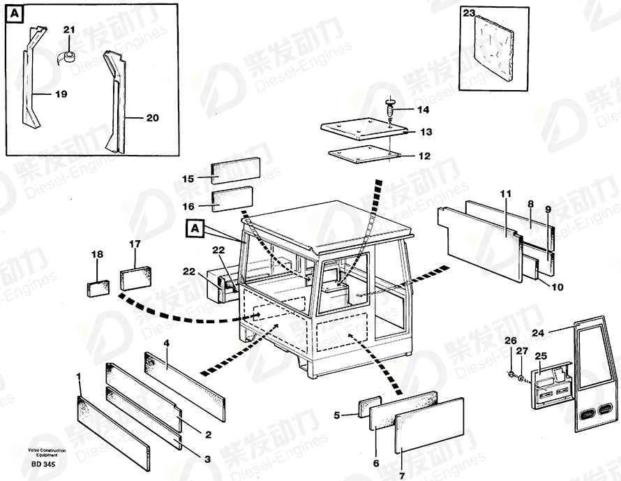 VOLVO Upholstery 11058750 Drawing VOLVO Upholstery 11058750 Drawing