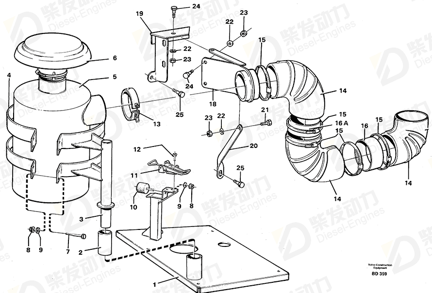 VOLVO Hose attachment 11052082 Drawing