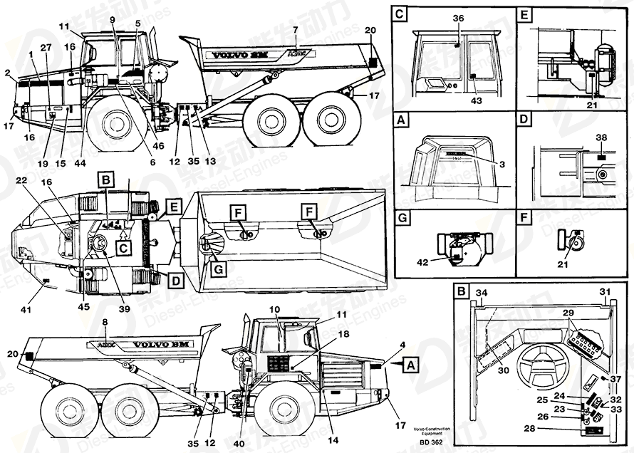 VOLVO Decal 11051694 Drawing