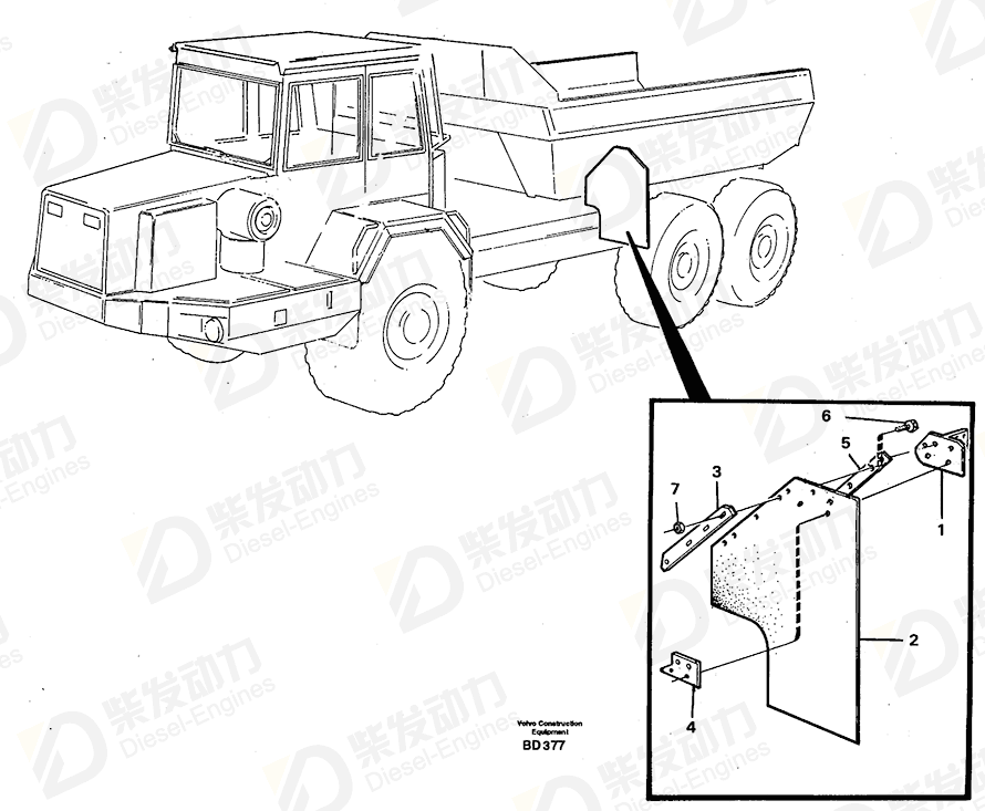 VOLVO Bracket 11051723 Drawing