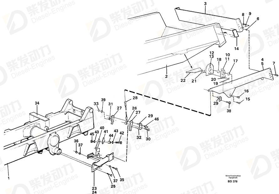 VOLVO Bearing housing 11056275 Drawing