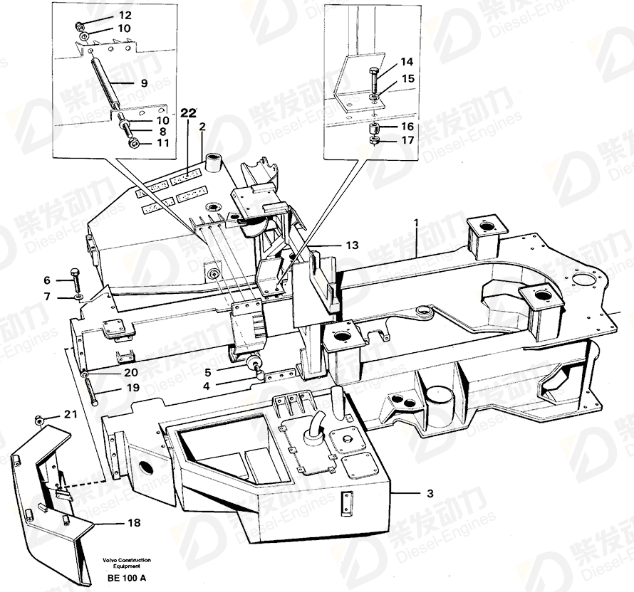 VOLVO Spacer tube 4946158 Drawing