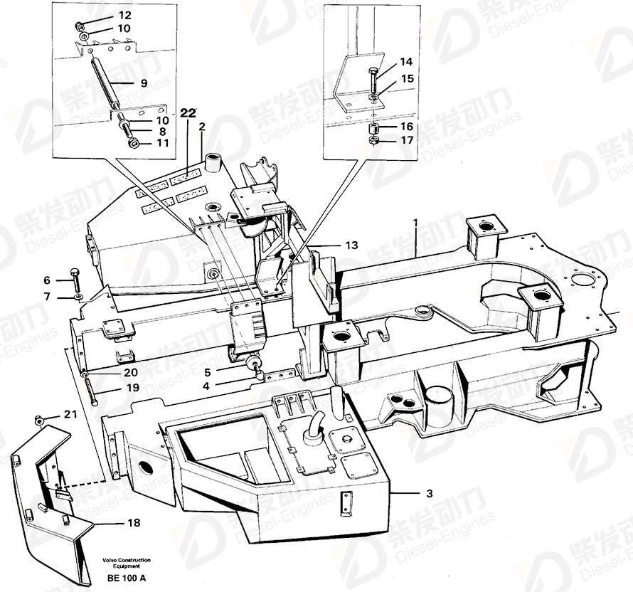 VOLVO Spacer tube 4946158 Drawing VOLVO Spacer tube 4946158 Drawing