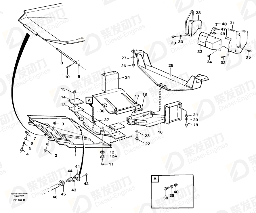 VOLVO Bracket 11055618 Drawing