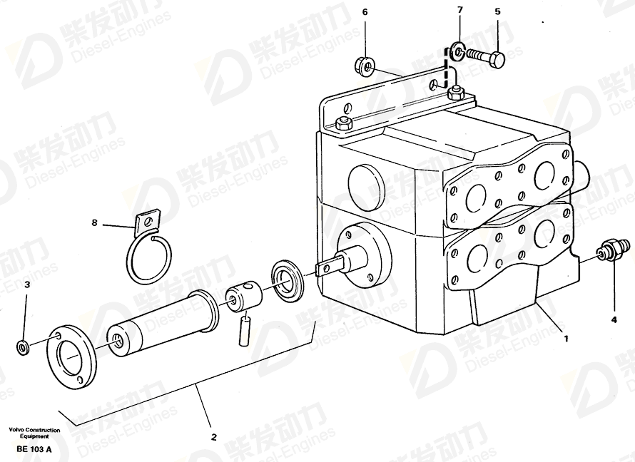 VOLVO Valve 11043069 Drawing