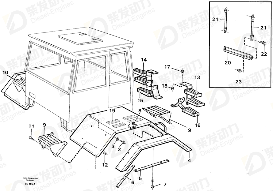 VOLVO Mudguard 4973439 Drawing