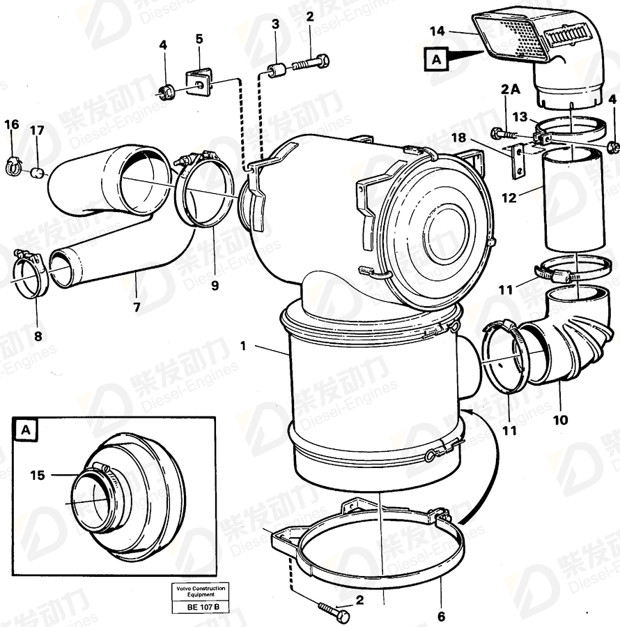 VOLVO Clamp 11057468 Drawing