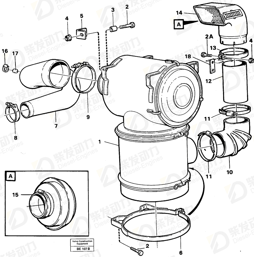 VOLVO Air inlet 11049812 Drawing