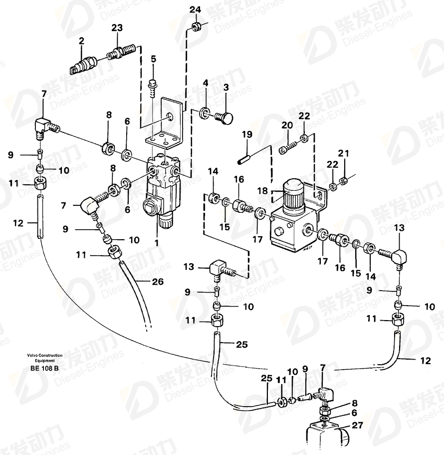 VOLVO Pressure regulator 11061124 Drawing VOLVO Pressure regulator 11061124 Drawing