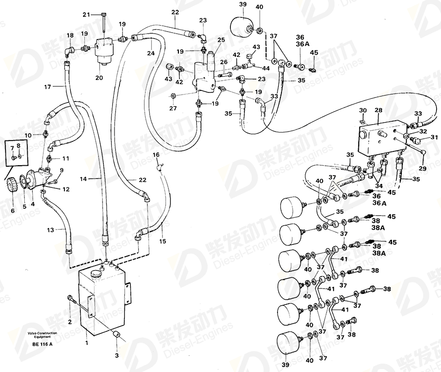 VOLVO Hollow screw 11061478 Drawing VOLVO Hollow screw 11061478 Drawing