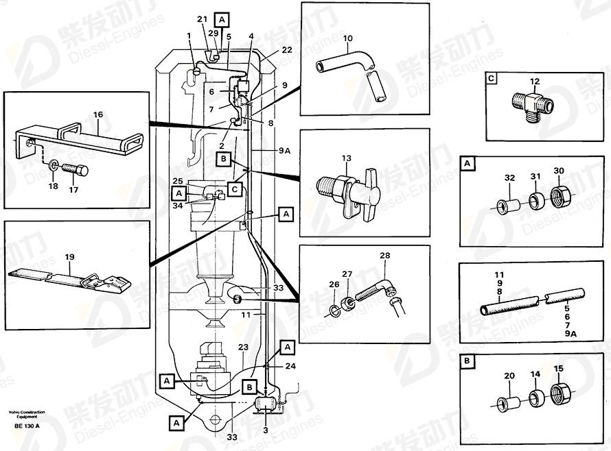 VOLVO Pipe 11061114 Drawing