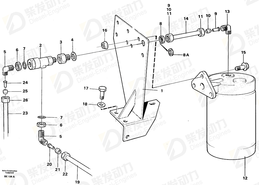 VOLVO Non-return valve 1591676 Drawing VOLVO Non-return valve 1591676 Drawing
