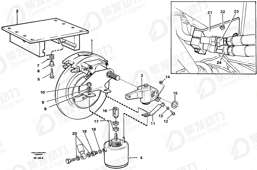 VOLVO Hexagon nut 955805 Drawing