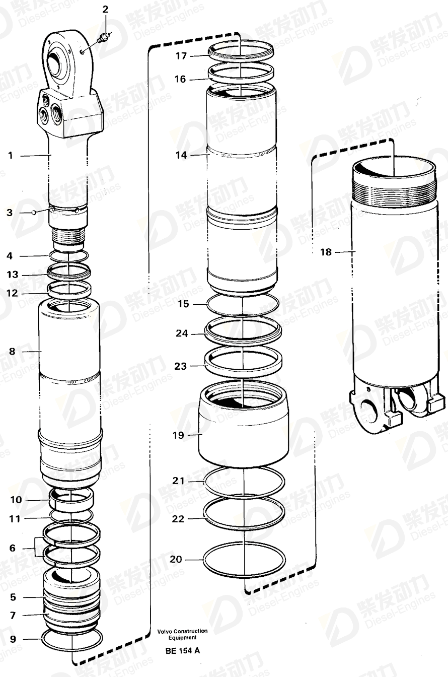 VOLVO Back-up ring 6644144 Drawing