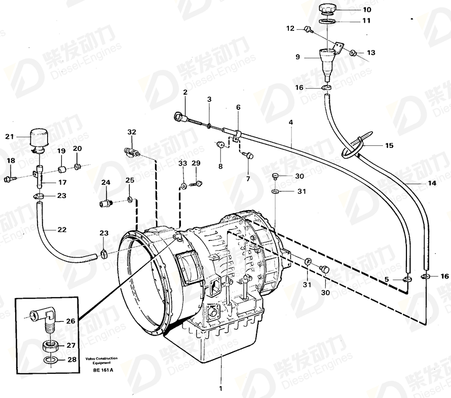 VOLVO Dipstick 11049837 Drawing