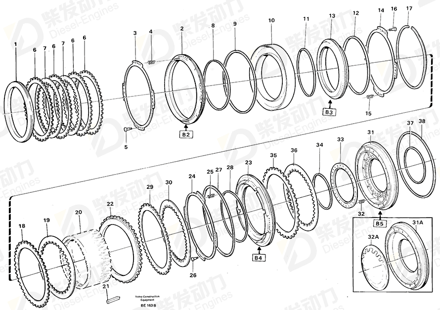 VOLVO Piston 1656454 Drawing