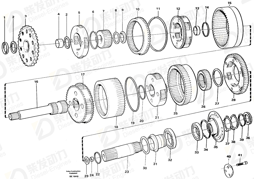 VOLVO Sun gear 11037348 Drawing