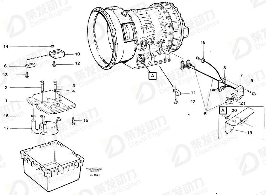 VOLVO Oil pipe 11036408 Drawing