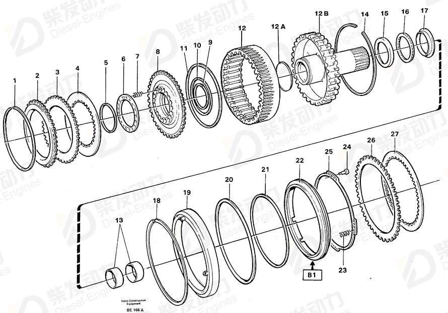 VOLVO Spring retainer 1650296 Drawing