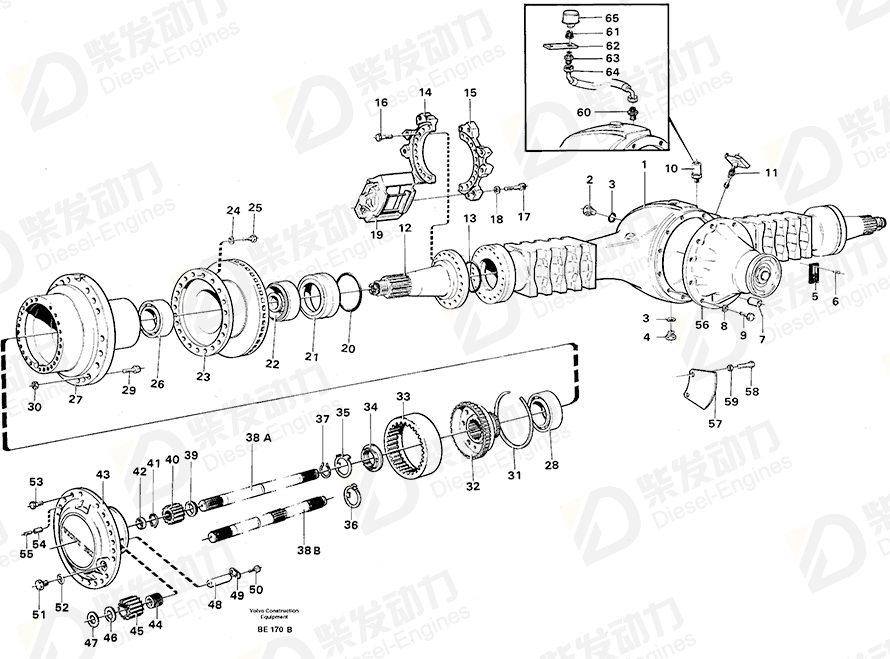 VOLVO Brake anchorage 11034033 Drawing VOLVO Brake anchorage 11034033 Drawing