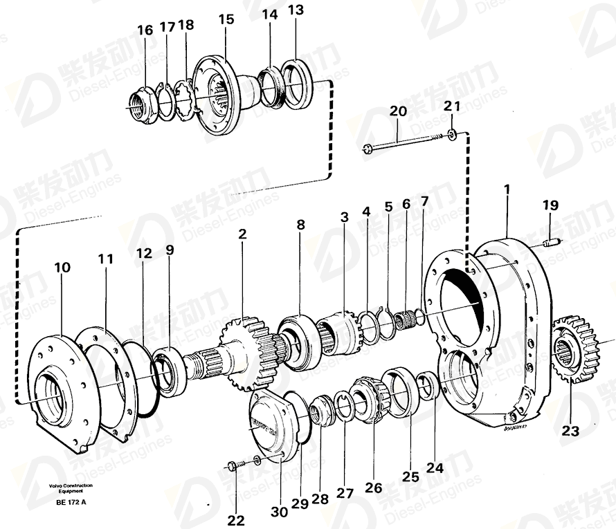 VOLVO Differential carrier 4870487 Drawing VOLVO Differential carrier 4870487 Drawing