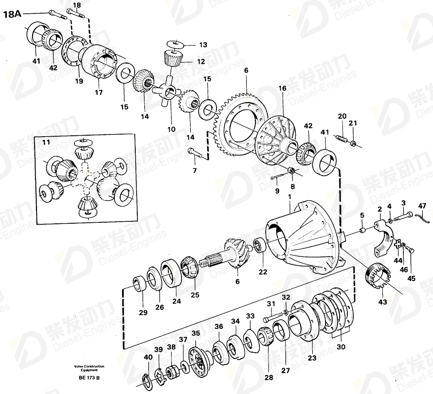 VOLVO Final drive 1523603 Drawing VOLVO Final drive 1523603 Drawing