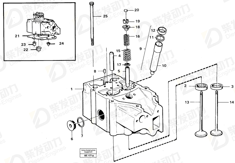 VOLVO Cylinder head gasket 275548 Drawing