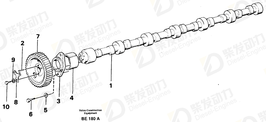 VOLVO Camshaft 468723 Drawing