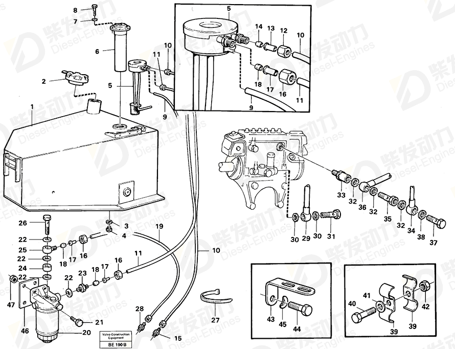 VOLVO Cross recessed screw 950047 Drawing