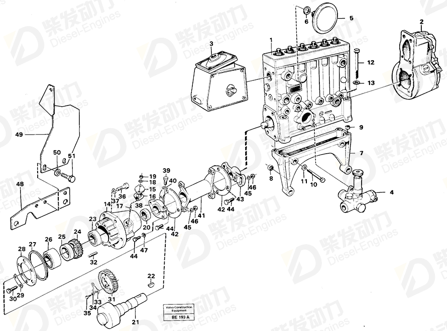 VOLVO Injection pump 4881727 Drawing