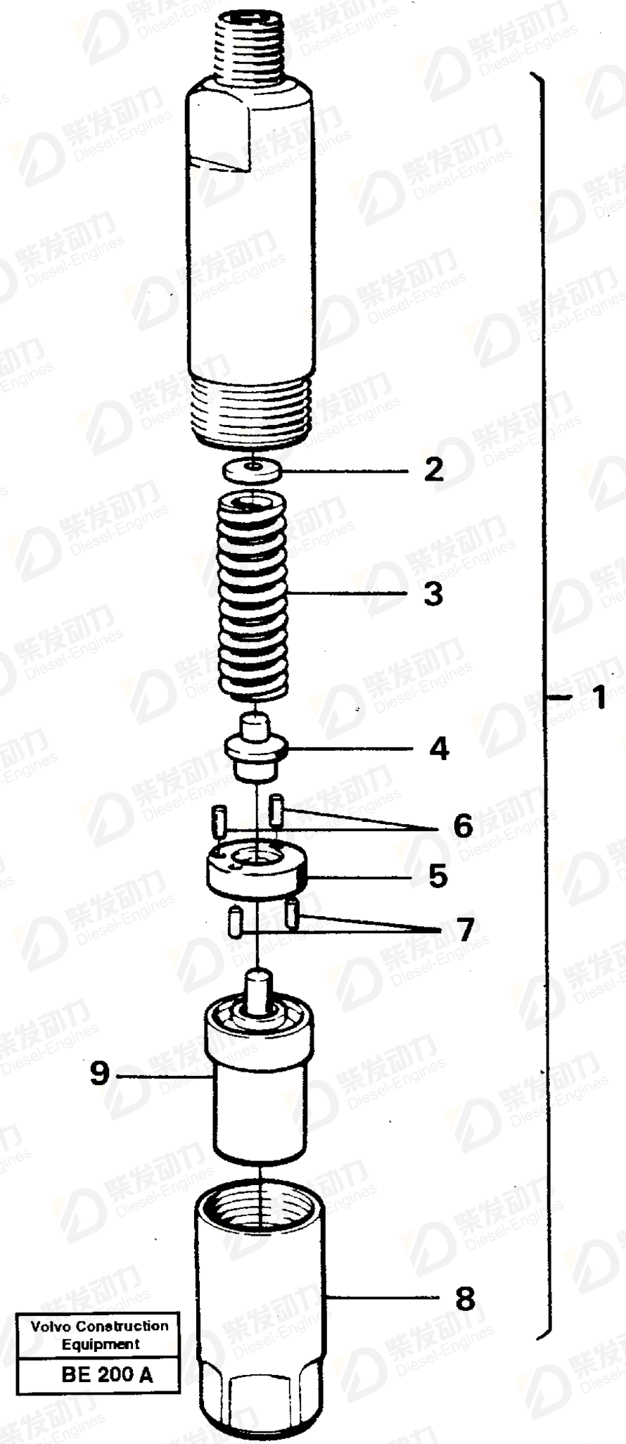 VOLVO Nozzle 470934 Drawing