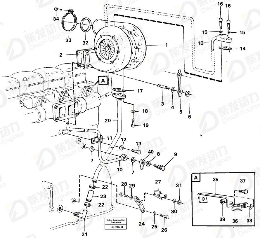 VOLVO Delivery pipe 470664 Drawing VOLVO Delivery pipe 470664 Drawing