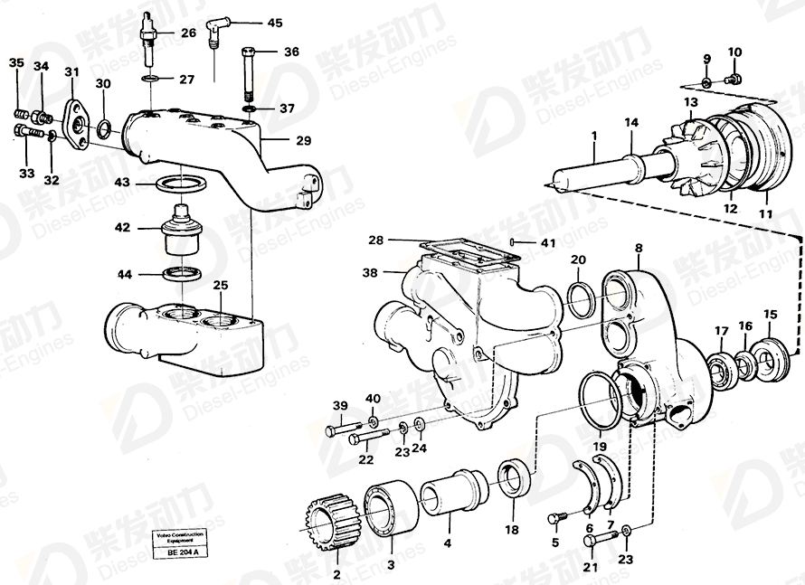 VOLVO Shaft 1675947 Drawing