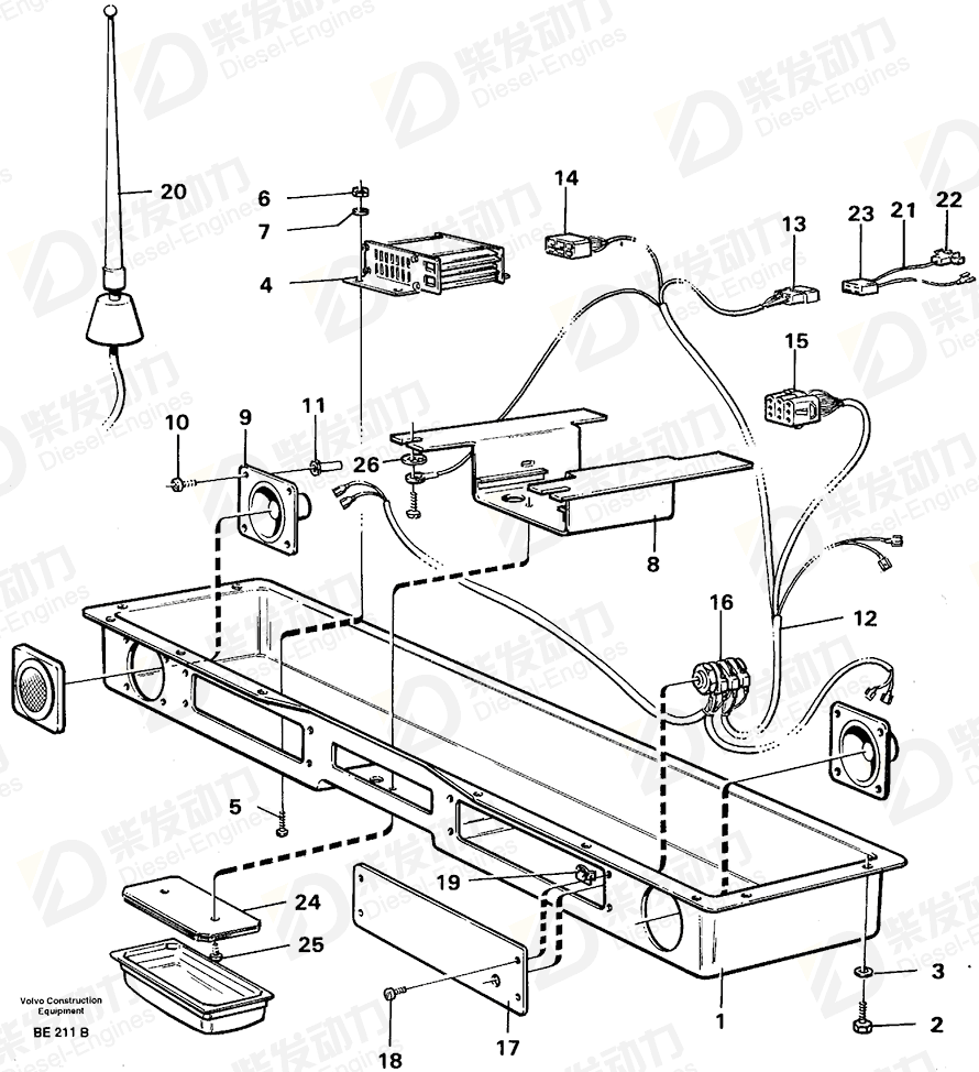 VOLVO Cable harness 11061670 Drawing