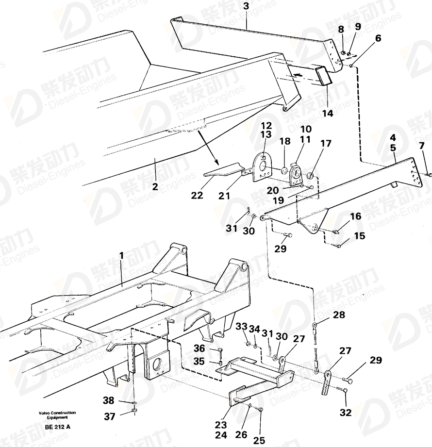 VOLVO Tailboard 11055818 Drawing