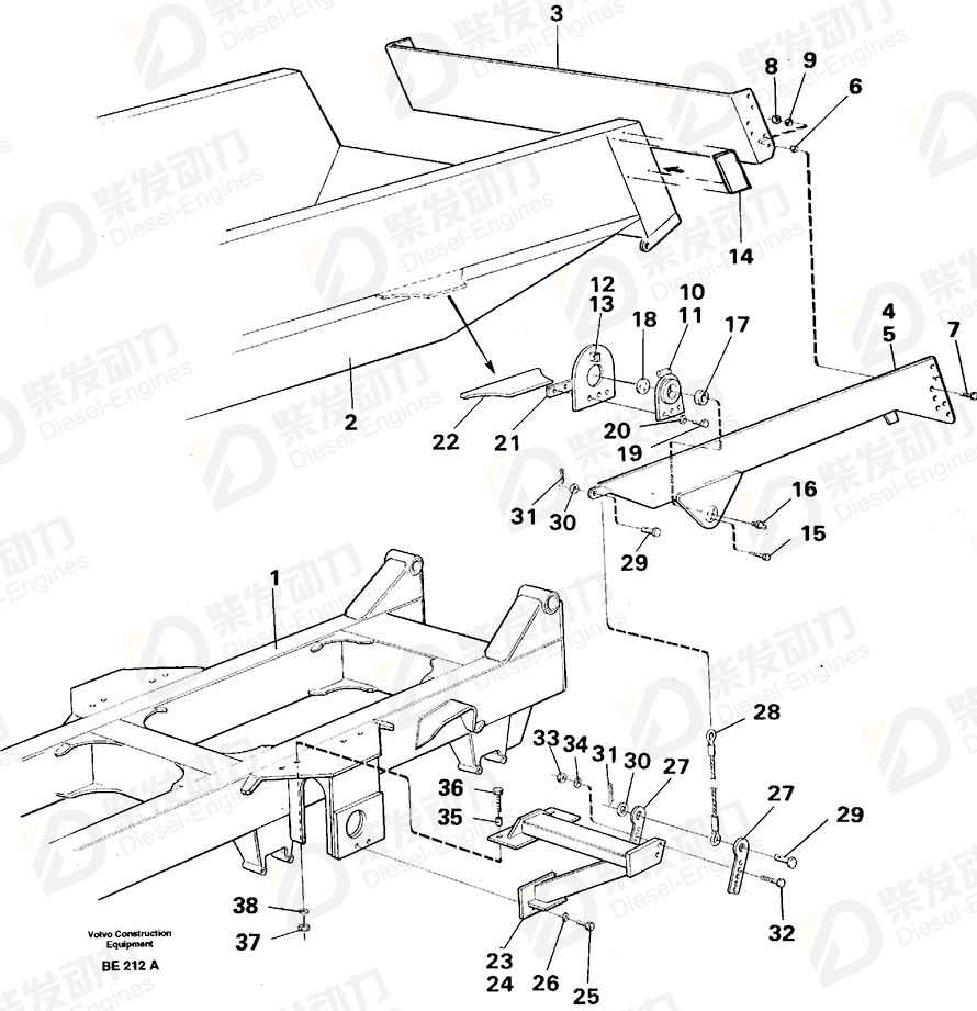 VOLVO Bracket 11055826 Drawing