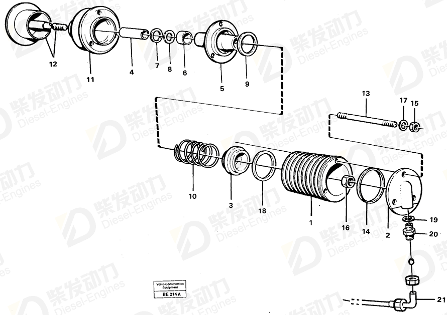 VOLVO Bearing housing 467278 Drawing