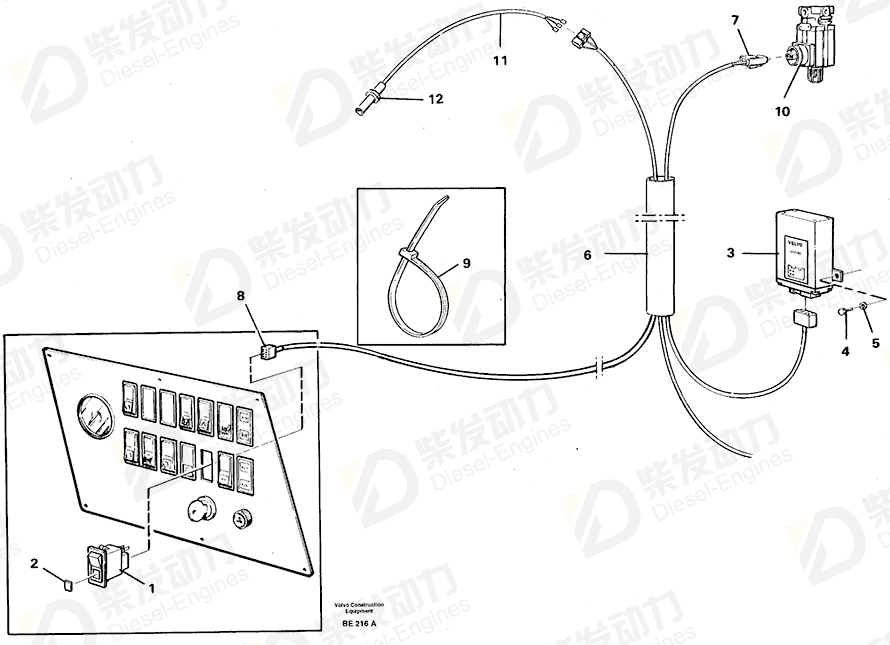 VOLVO Cable harness 11061650 Drawing