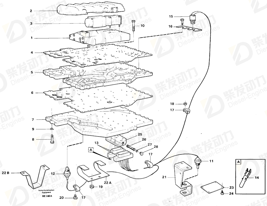 VOLVO Oil Distr Plate 1656535 Drawing VOLVO Oil Distr Plate 1656535 Drawing