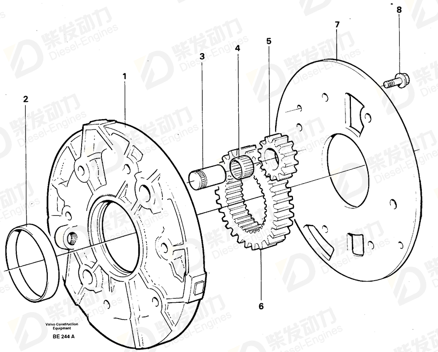 VOLVO Bushing 1650372 Drawing