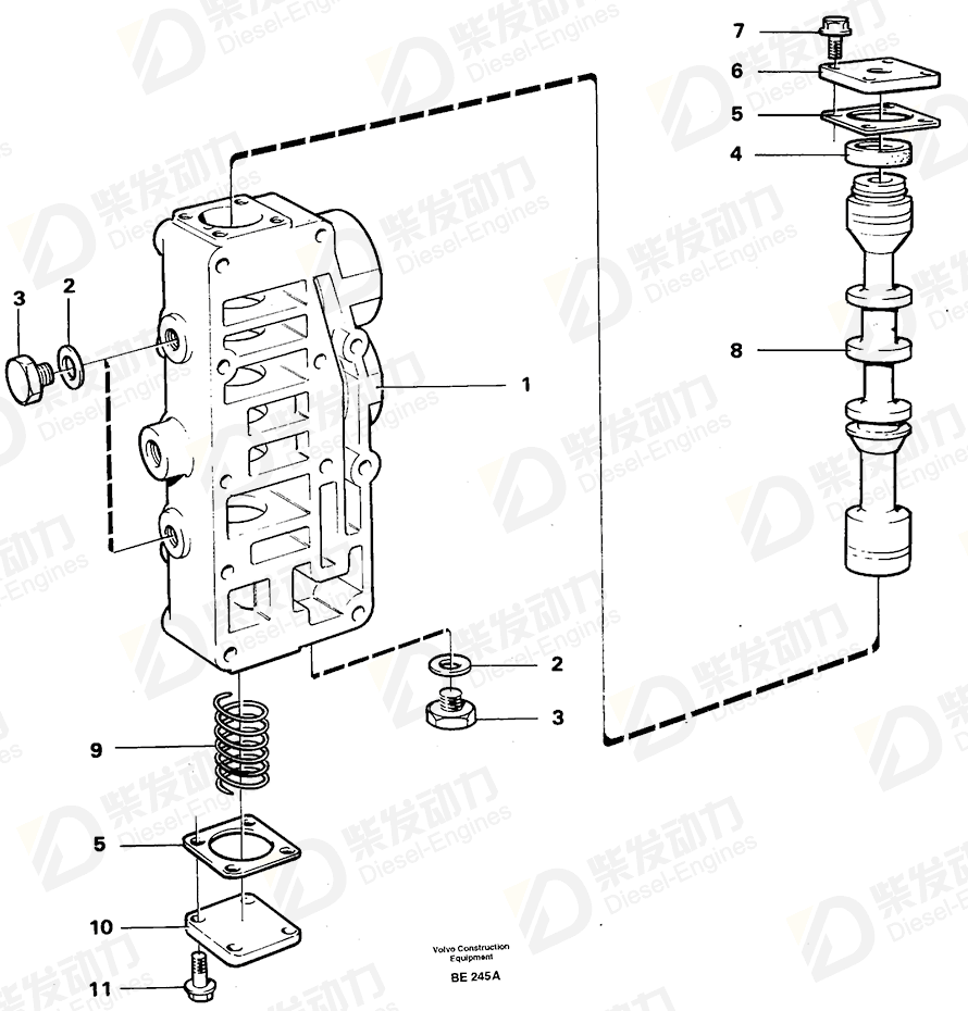 VOLVO Valve 1650700 Drawing