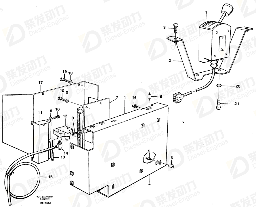 VOLVO Gear Lever 11061203 Drawing VOLVO Gear Lever 11061203 Drawing